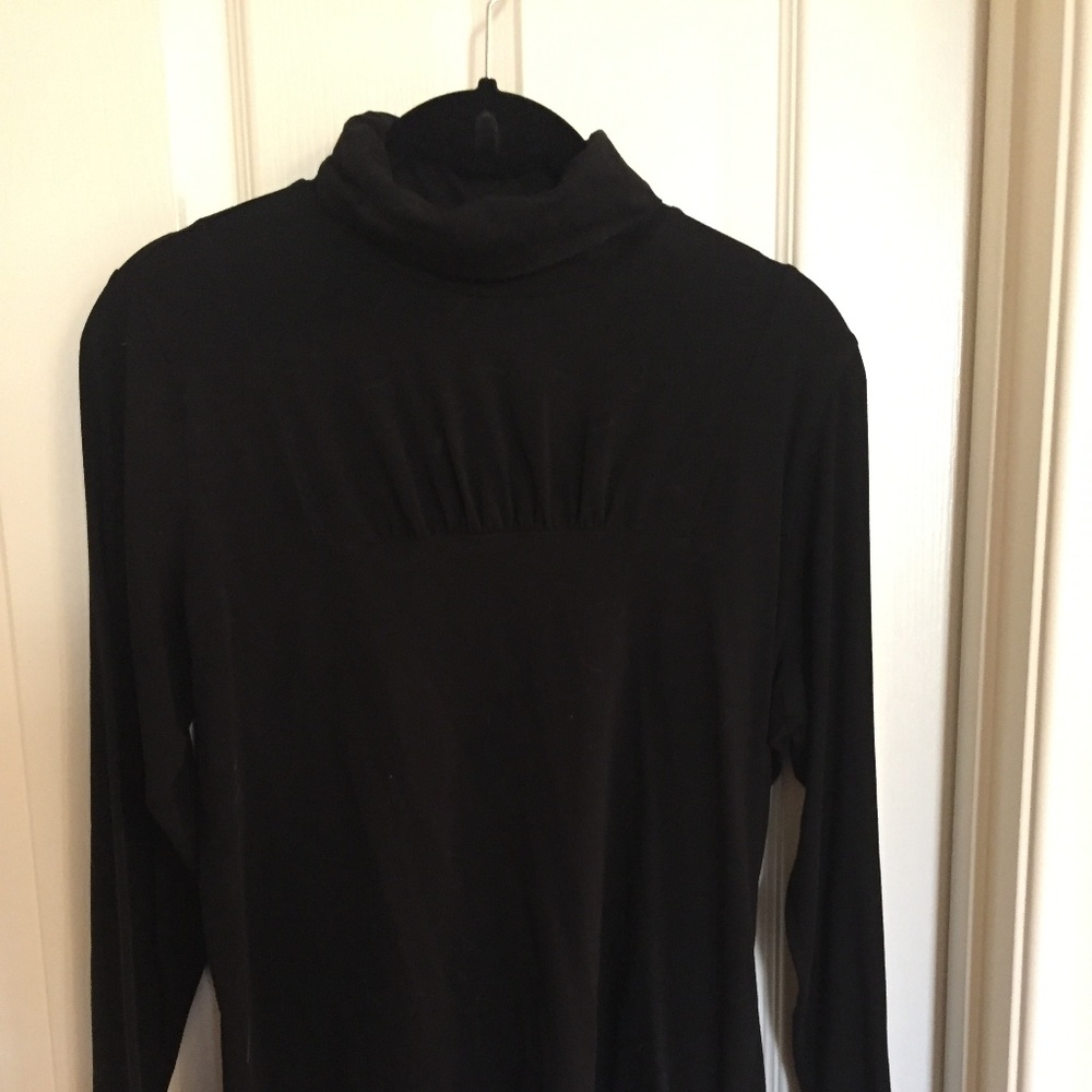 CAbi Black Square Turtle Neck Size Large
